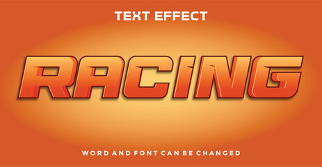 Wall Mural - Racing editable text effect