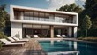 © Halloway - Modern house with terrace and a swimming pool