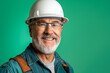 © Suplim - Smiling Mature Construction Worker in White Hard Hat