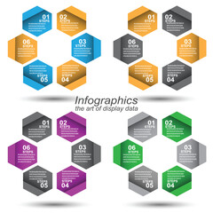 Leinwandbilder - Collection infographic template for modern data visualization and ranking and statistics.