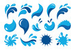© mobarok8888 - Silhouette of abstract liquid water splash divider vector, logo design set