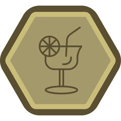 Sticker - Lemonade Line Polygon Icon