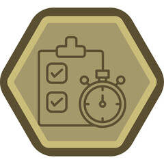 Canvas Print - project deadline line polygon icon