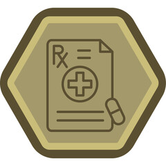 Sticker - Prescription Line Polygon Icon