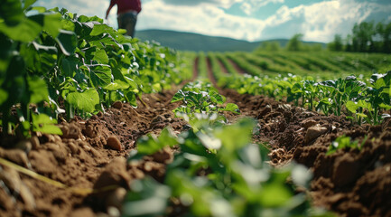 Leinwandbilder - In Organic Farming. Generative AI.