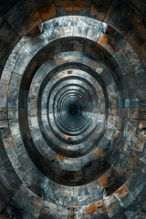 Fototapete - Abstract image of the number 11, with lines and curves forming a symmetrical and balanced composition,
