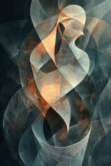 Poster - Illustration of the number 22 as two intertwined figures, one light and one dark, symbolizing master builder energy,