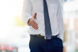 © peopleimages.com - Office, meeting and hand for handshake, interview and welcome to business, opportunity and agreement. HR, employee and person in workplace, hiring and recruitment in corporate, investment and agency