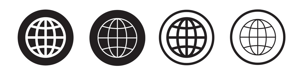 Poster - Web site icon line set. Editable line www icon