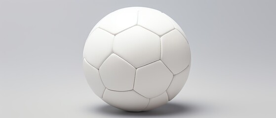 Minimalist white soccer ball on a plain background showcasing simplicity and elegance in design, perfect for sports-related content.