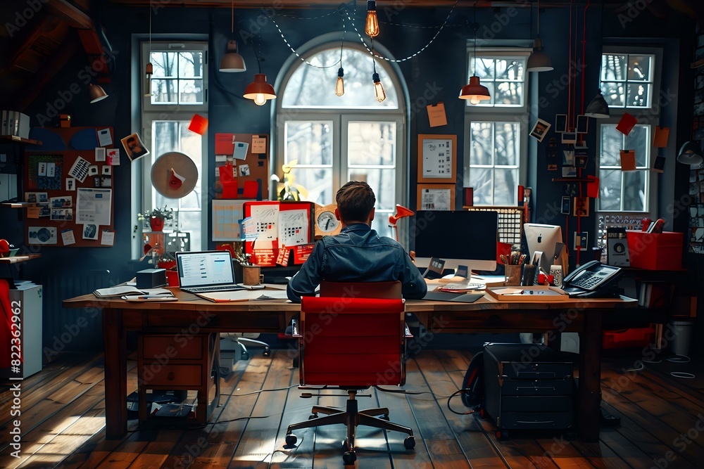 Organized Desk of a Business Process Manager with Data Analysis Tools ...