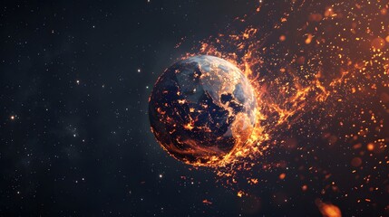 Aufkleber - Global Catastrophe. Earths Fire Apocalypse
