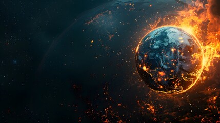 Aufkleber - Global Catastrophe. Earths Fire Apocalypse