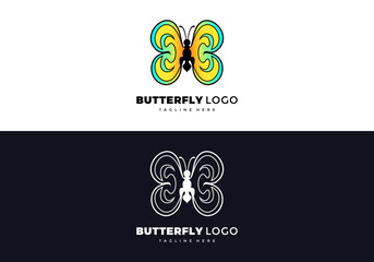 Wall Mural - Butterflay  logo with an elegant and very beautiful concept