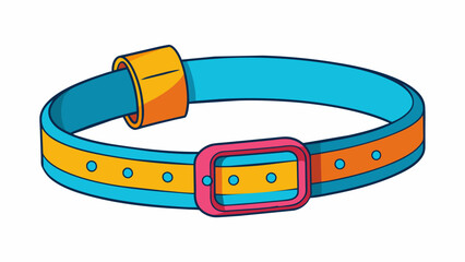 Poster - A bright neoncolored belt made of rubber or plastic material. The belt is lightweight and stretchy with a plastic buckle that clicks into place. The. Cartoon Vector