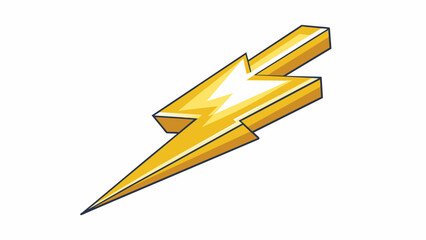 Aufkleber - A bolt of lightning streaked across the sky glowing bright white as it traveled at an incredible speed towards the ground.. Cartoon Vector