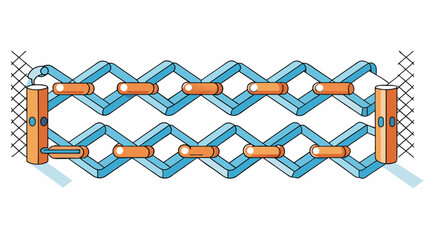 Fototapete - A chainlinked fence This network is comprised of interconnected metal links that form a strong and secure barrier. Each link has specific. Cartoon Vector
