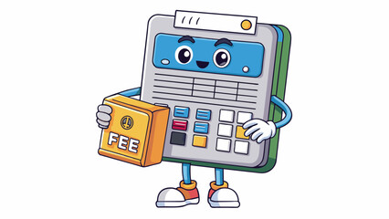 Aufkleber - A fee is a small charge added to a utility bill for the processing and delivery of monthly statements. It covers administrative costs and is typically. Cartoon Vector