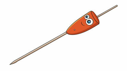 Aufkleber - A fabric sewing needle with a thin elongated body and a sharp tapered point. It has a small eye at one end for threading and a smooth surface for easy. Cartoon Vector