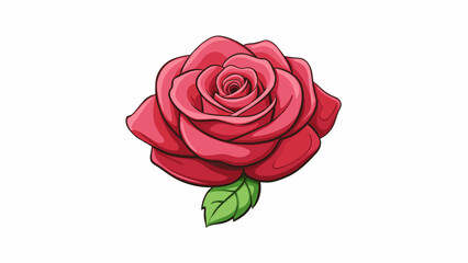 Poster - A lush blooming rose with soft velvety petals and a sweet intoxicating scent symbolizing the desire for love and romance.. Cartoon Vector