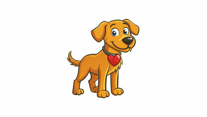 Poster - A loyal friend is like a faithful dog always by your side no matter what and always ready to offer a listening ear and unconditional love.. Cartoon Vector