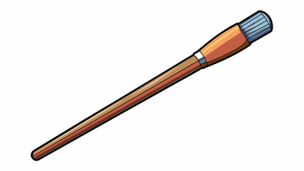 Poster - An angled brush with medium length bristles specifically designed for applying eyeliner. The bristles are made of synthetic material and the handle is. Cartoon Vector