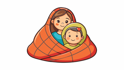 Poster - A mothers love is like a warm and cozy blanket always there to wrap us in comfort and protection. She is the hearth of the home radiating warmth and. Cartoon Vector