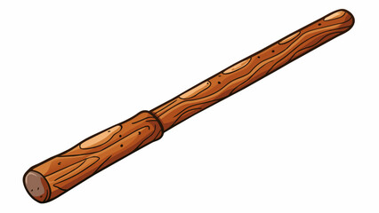 Poster - An old and weathered stick its once smooth surface now rough and worn. It has a deep groove on one side most likely from being dragged along the. Cartoon Vector