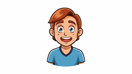 Poster - A persons mood displayed through facial expressions and body language. When they are feeling happy their face lights up with a smile and their body. Cartoon Vector