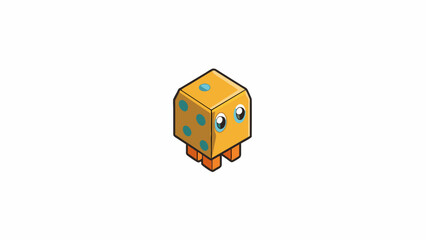 Poster - A pixelated dot on a computer screen representing the smallest unit of digital image.. Cartoon Vector