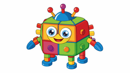 Poster - A playful and colorful childrens toy designed to spark creativity and imagination. It is made from soft and durable materials with vibrant colors and. Cartoon Vector