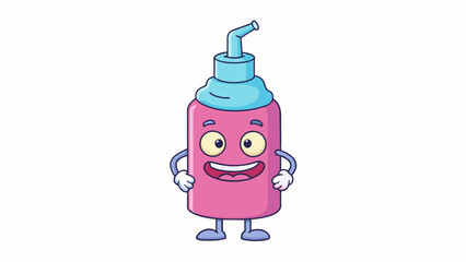 Poster - A pungentsmelling liquid that is used in skincare and cosmetic products. It has moisturizing properties and helps keep skin soft and supple.. Cartoon Vector