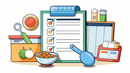 Fototapete - A recipe organization program that allows users to input and store their favorite dishes. The objects in this program include recipe entries which. Cartoon Vector