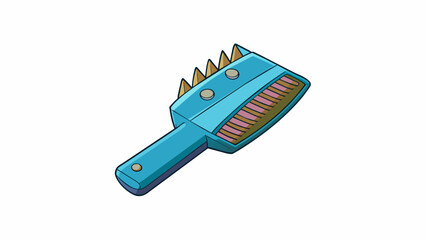 Fototapete - A small handheld object with a flat angled edge and small sharp teeth. Its purpose is to remove tangles and knots from hair without causing pain or. Cartoon Vector