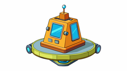 Aufkleber - A small portable device that can instantly teleport its user to any location they desire using advanced technology to scan and reconstruct their. Cartoon Vector