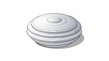 Poster - A small round object that is white and compact with visible rings and layers on its surface. It feels hard and dense but also has a slight give when. Cartoon Vector