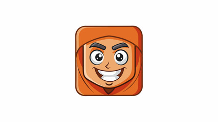 Poster - A square face with a strong defined jawline and a wide set of cheekbones. The eyes are deep set and hooded with thick eyebrows and the nose is. Cartoon Vector