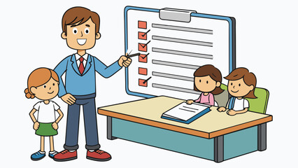 Poster - A teacher assigns a tenpage essay to their students with a oneweek deadline. The limit in this case is the number of pages and the time frame given to. Cartoon Vector