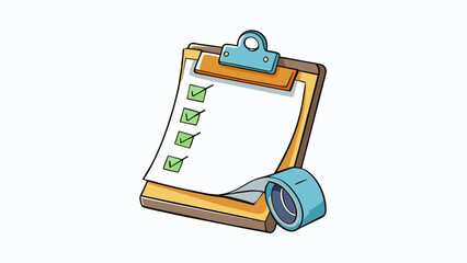 Wall Mural - A todo list This is a written or digital list of tasks that need to be completed. It can be organized in different ways such as by priority due date. Cartoon Vector