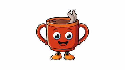 Poster - A warm cup of tea in a cozy mug evokes my nurturing and caring nature. Just like the comforting embrace of a hot beverage I am always there to support. Cartoon Vector