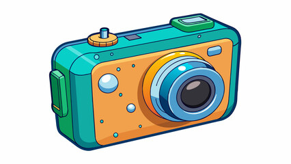 Aufkleber - A waterproof and shockproof digital camera with highresolution capabilities enables adventurers to capture highquality photos and videos in any. Cartoon Vector