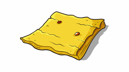 Poster - A yellowed sheet of paper with wrinkled corners and ink stains.. Cartoon Vector