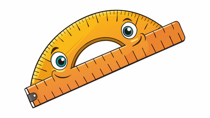 Aufkleber - Factor C is a thin long strip of flexible material with a rulerlike scale marked along its length. It can be easily bent and has a serrated edge that. Cartoon Vector