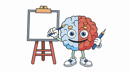 Poster - Imagine the mind as a blank canvas constantly being painted upon by our experiences interactions and thoughts. We have the power to create and change. Cartoon Vector