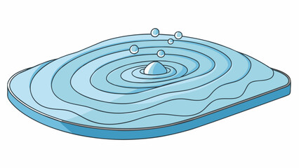 Canvas Print - Rippling Water Waves If you throw a small pebble into a pond you will see a series of tiny waves spread out from the center. These waves are. Cartoon Vector