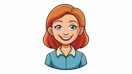 Aufkleber - She had a warm welcoming smile that instantly put anyone at ease and her kind voice had a hint of a Southern accent.. Cartoon Vector