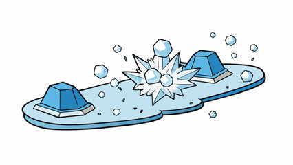 Aufkleber - The crunch of freshly fallen snow beneath footsteps the ice crystals breaking and crackling like a million tiny bells chiming in the crisp winter air.. Cartoon Vector
