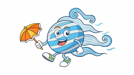 Poster - The cool breeze brushed against our faces providing relief from the hot summer sun. It carried with it the refreshing scent of saler and the sound of. Cartoon Vector