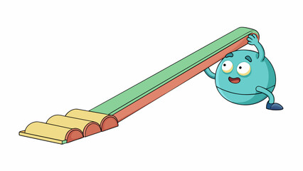 Poster - The fourth illustration depicts a soft and plump object pressing down onto a firm and rigid object with a rhythmic and synchronized motion.. Cartoon Vector