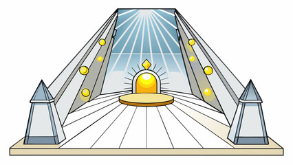Poster -  The light is bright and white creating stark contrasts and a sense of isolation in the scene.. Cartoon Vector